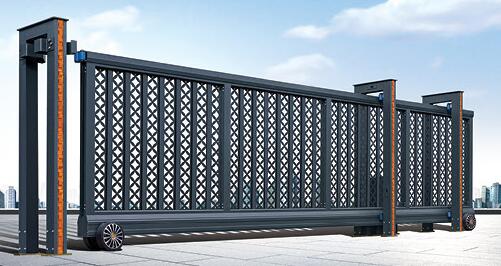 财门电动平移门成莞城建设小学大门口一道亮丽风景